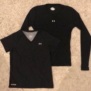Long sleeve, short sleeve under armour tops